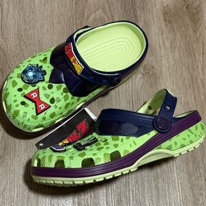 Crocs Dragon Ball Z Cell Classic Clogs Green Size J5.. Woman’s Size 7 New